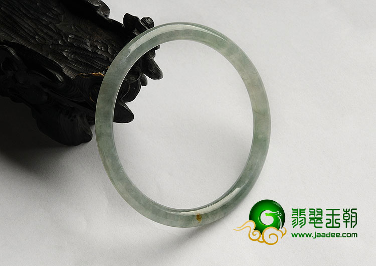 冰种晴水缅甸翡翠A货圆条手镯（58.9mm）