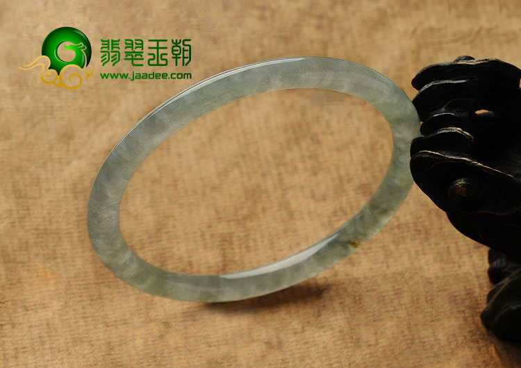冰种晴水缅甸翡翠A货圆条手镯（58.9mm）