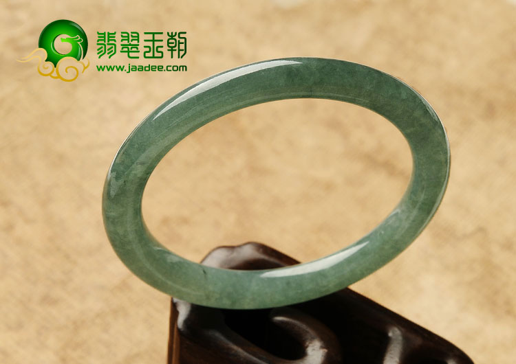 冰种晴水缅甸翡翠A货圆条手镯（54.1mm）