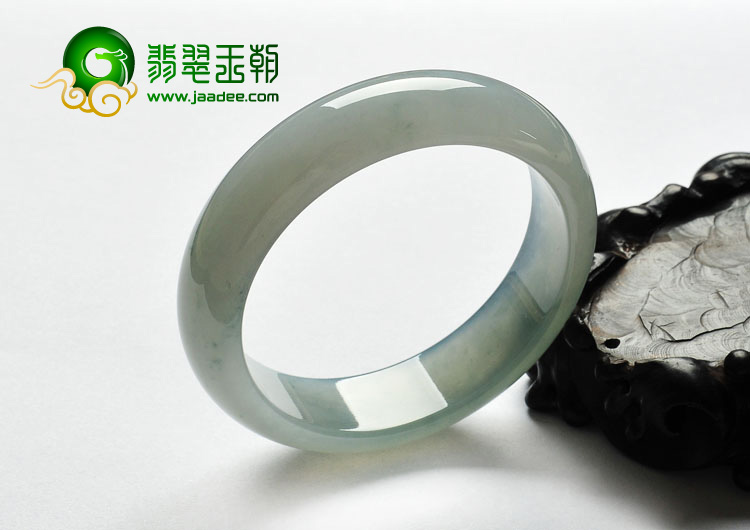 冰种晴水略飘花缅甸翡翠A货手镯（58.2mm）