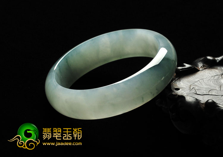 冰种晴水飘花缅甸翡翠A货手镯（58.2mm）