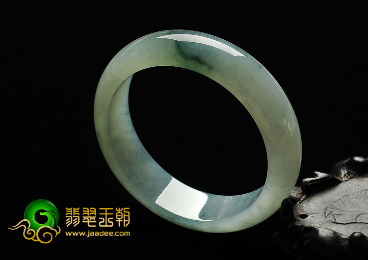冰种晴水飘花缅甸翡翠A货手镯（58.2mm）