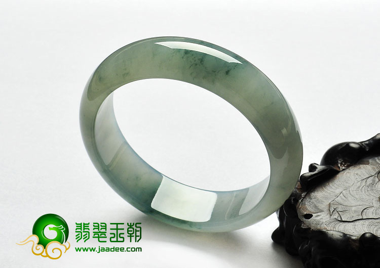 冰种晴水飘花缅甸翡翠A货手镯（58.2mm）