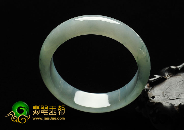 冰种晴水飘花缅甸翡翠A货手镯（58.2mm）