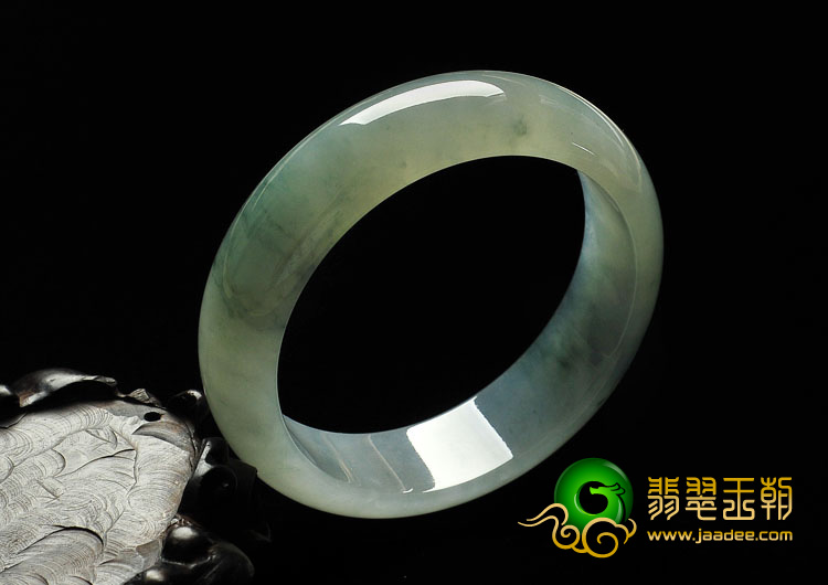 冰种晴水飘花缅甸翡翠A货手镯（58.2mm）