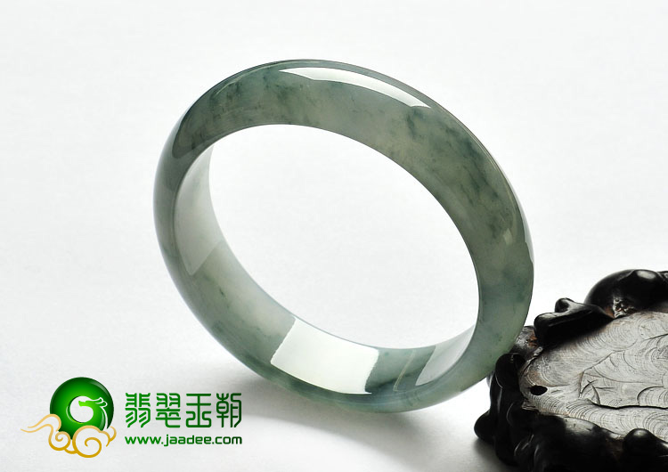 冰种晴水飘花缅甸翡翠A货手镯（56.1mm）