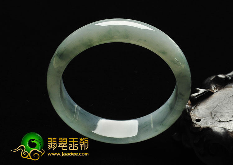 冰种晴水飘花缅甸翡翠A货手镯（56.1mm）