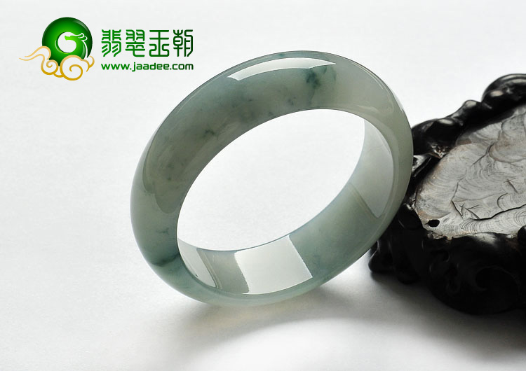 冰种晴水飘花缅甸翡翠A货手镯（52.3mm）