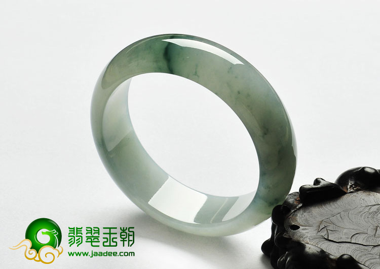 冰种晴水飘花缅甸翡翠A货手镯（52.3mm）