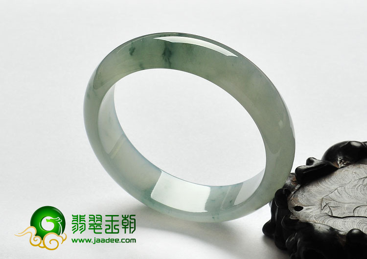 冰种晴水飘花缅甸翡翠A货手镯（55mm）