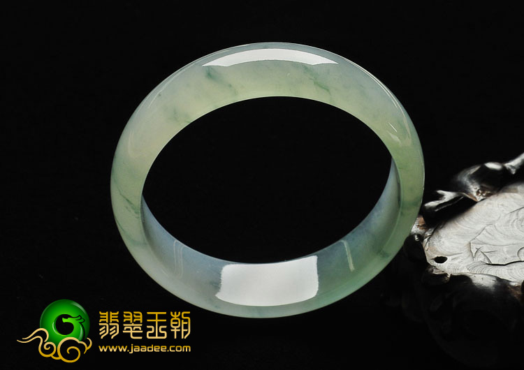 冰种晴水飘花缅甸翡翠A货手镯（55mm）