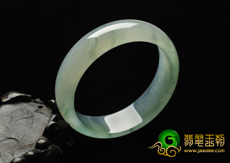 冰种晴水飘花缅甸翡翠A货手镯（55mm）