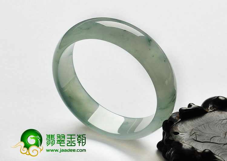 冰种晴水飘花缅甸翡翠A货手镯（55mm）