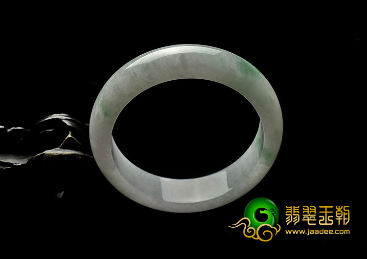 糯冰种飘翠缅甸翡翠A货手镯（59.2mm）