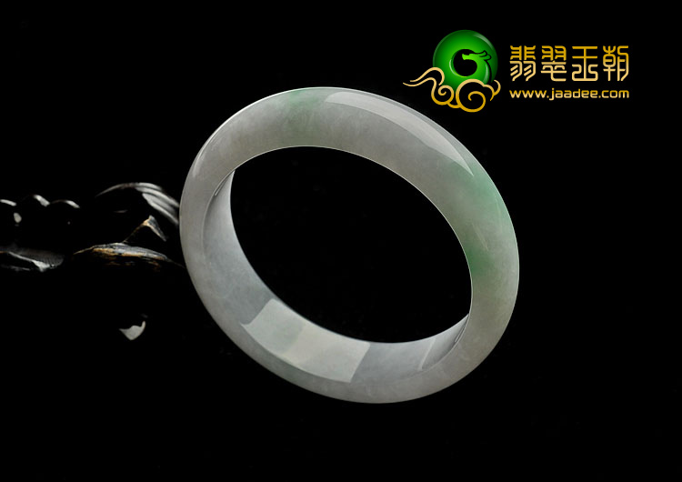 糯冰种飘翠缅甸翡翠A货手镯（58mm）