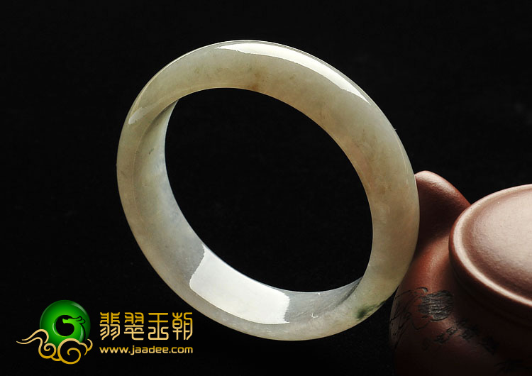 糯冰种飘花缅甸翡翠A货手镯（58.1mm）