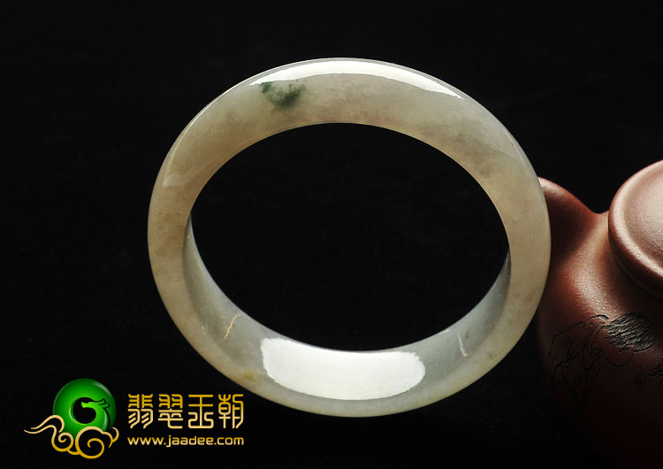 糯冰种飘花缅甸翡翠A货手镯（58.1mm）