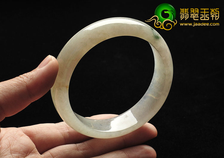 糯冰种飘花缅甸翡翠A货手镯（58.1mm）