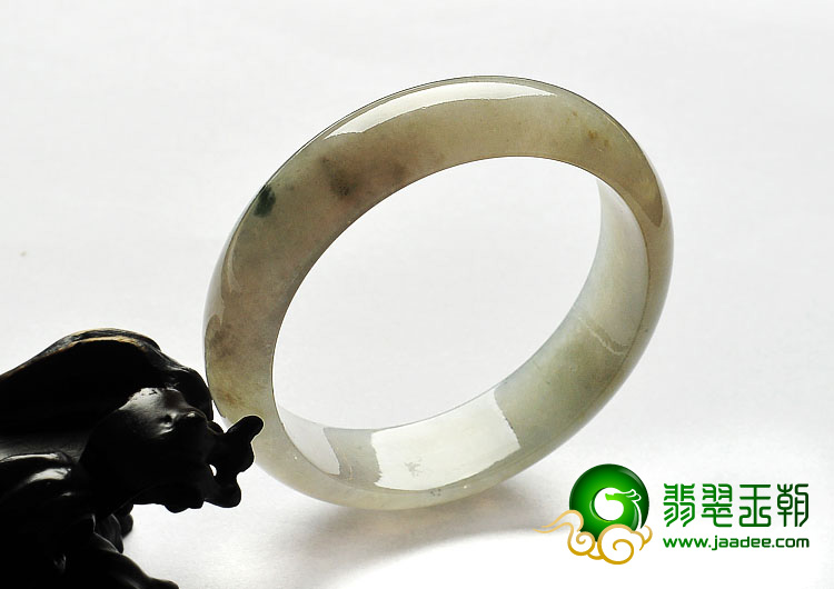 糯冰种飘花缅甸翡翠A货手镯（58.1mm）