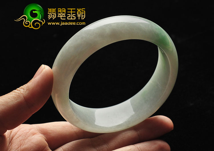 糯冰种飘翠缅甸翡翠A货手镯（59.5mm）