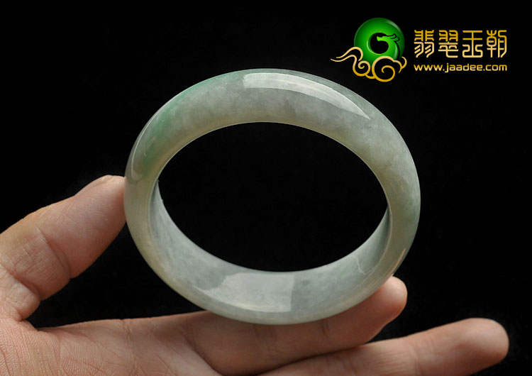 糯冰种飘翠缅甸翡翠A货手镯（59.2mm）