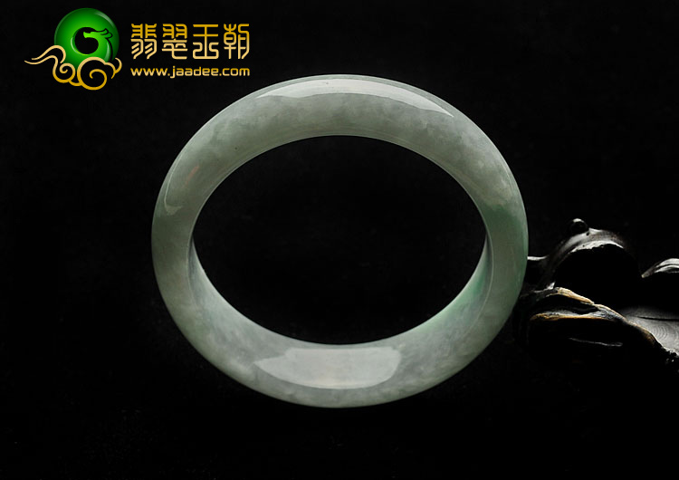 糯冰种飘翠缅甸翡翠A货手镯（59.2mm）