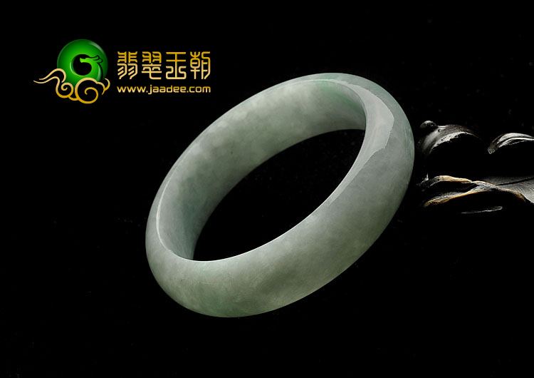 糯冰种飘翠缅甸翡翠A货手镯（59.2mm）