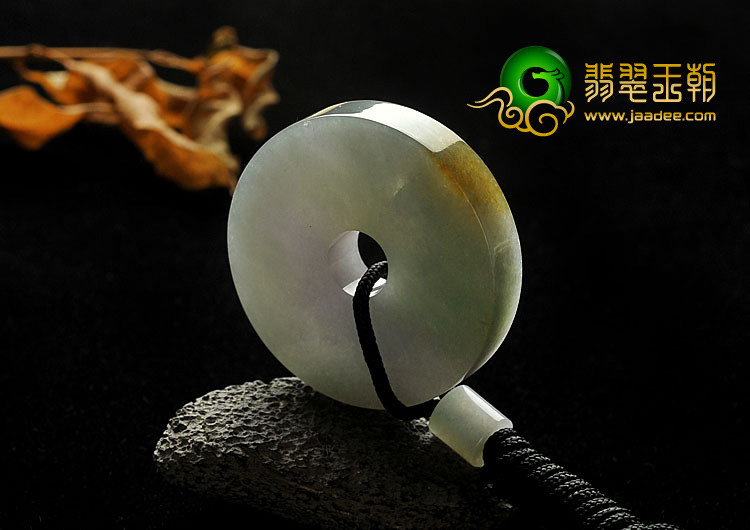 （超值推荐）糯冰种晴水黄翡缅甸翡翠A货平安扣挂件