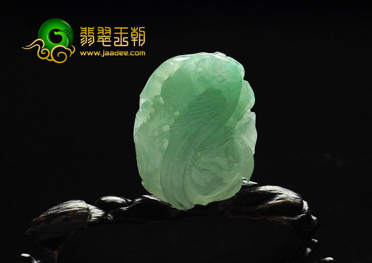 糯冰种晴水缅甸翡翠A货花开富贵挂件
