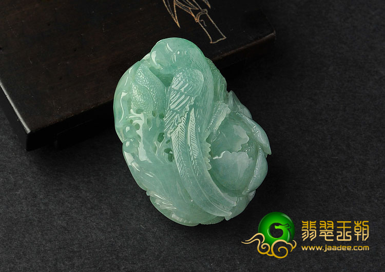 糯冰种晴水缅甸翡翠A货花开富贵挂件