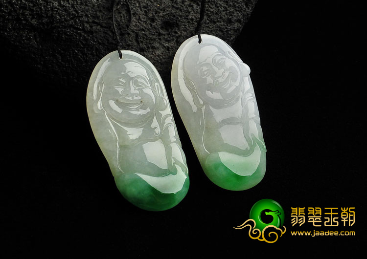 糯冰种飘翠缅甸翡翠A货玉佛挂件（单价）