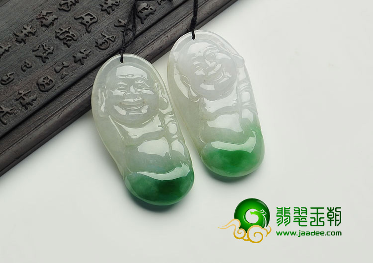 糯冰种飘翠缅甸翡翠A货玉佛挂件（单价）