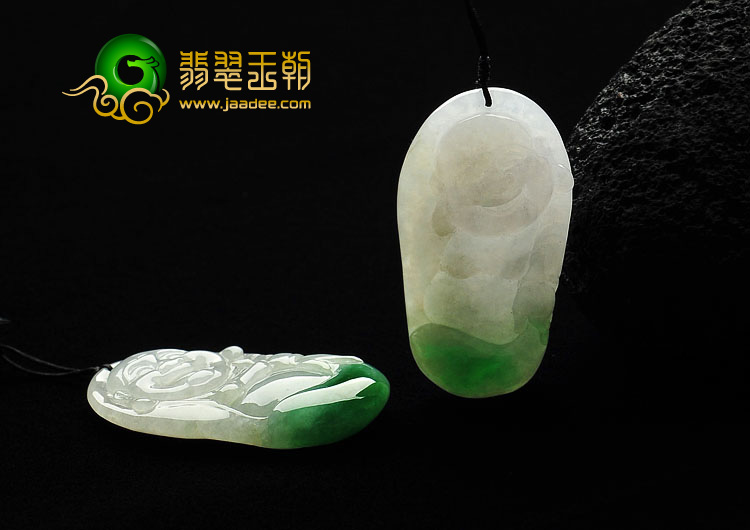 糯冰种飘翠缅甸翡翠A货玉佛挂件（单价）