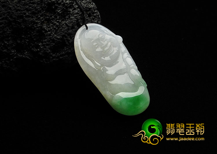 糯冰种飘翠缅甸翡翠A货玉佛挂件（单价）