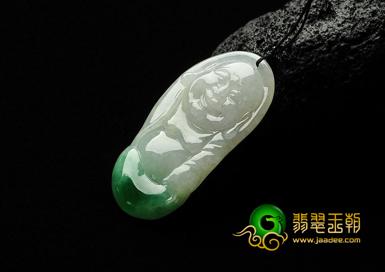 糯冰种飘翠缅甸翡翠A货玉佛挂件（单价）