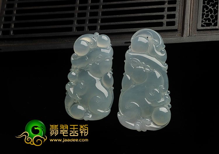 冰种晴水缅甸翡翠A货貔貅挂件（单价）