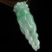 糯冰种飘翠缅甸翡翠A货人生如意挂件