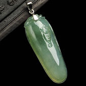 冰种晴水缅甸翡翠A货福瓜挂件