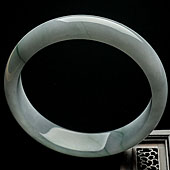 糯冰种紫罗兰飘花缅甸翡翠A货手镯（56.6mm）