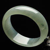 冰种晴水略飘花缅甸翡翠A货贵妃镯（54.5mm-49.2mm）