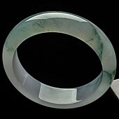 冰种飘花缅甸翡翠A货手镯（57.5mm）