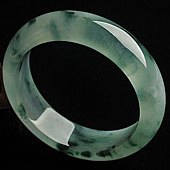 冰种飘花缅甸翡翠A货手镯（57.9mm）