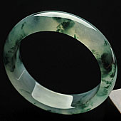 冰种飘花缅甸翡翠A货手镯（58.7mm）