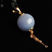 糯冰种紫罗兰缅甸翡翠A货镶玫瑰金胸坠