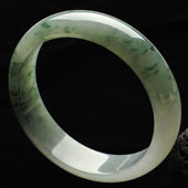 糯冰种飘花缅甸翡翠A货手镯（59.8mm）