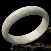 糯冰种飘翠缅甸翡翠A货手镯（59.2mm）
