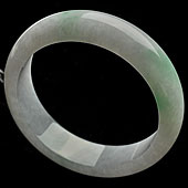 糯冰种飘翠缅甸翡翠A货手镯（58mm）