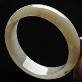 糯冰种飘花缅甸翡翠A货手镯（58.1mm）