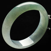 冰种晴水缅甸翡翠A货手镯（56.5mm）