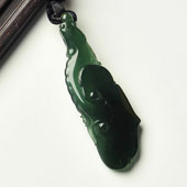 冰种油青缅甸翡翠A货如意挂件